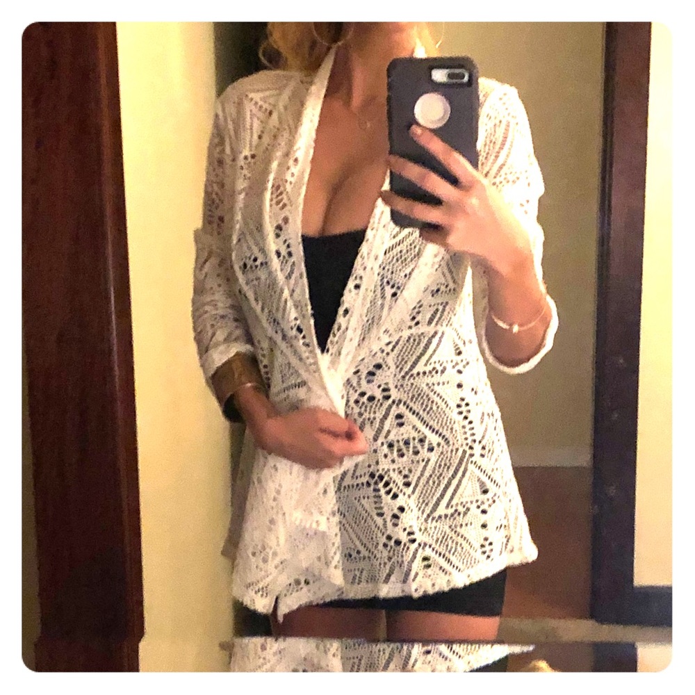 Beach cover up - all white